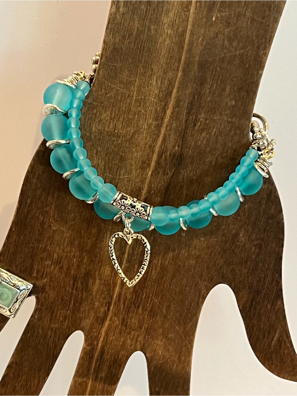 Sea Glass Bead Bracelet